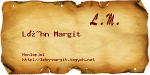 Léhn Margit névjegykártya